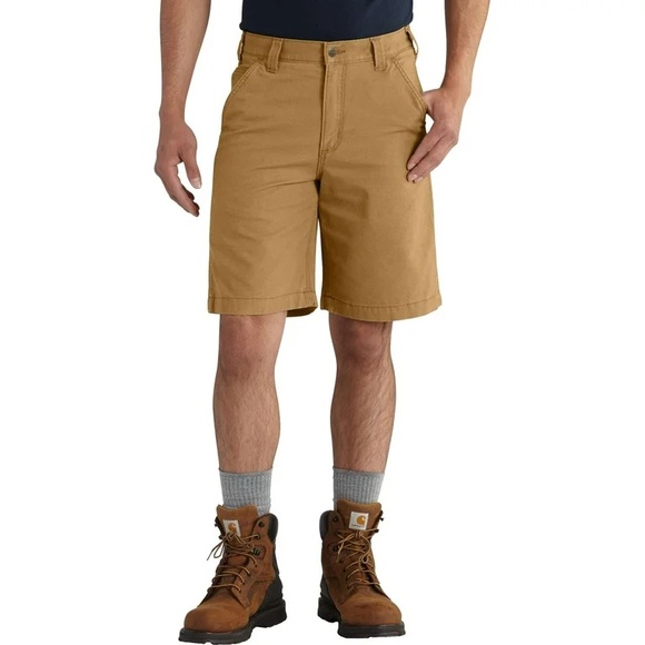 Carhartt Men's Rugged Flex Relaxed Fit Tan colored Canvas Work Short 40 NWOT - Picture 2 of 11